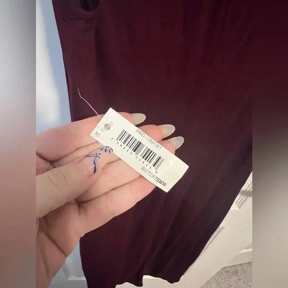 NWT |  Daily Ritual | Basic Burgundy Jersey Swing Dress | Size XS - Picture 5 of 8